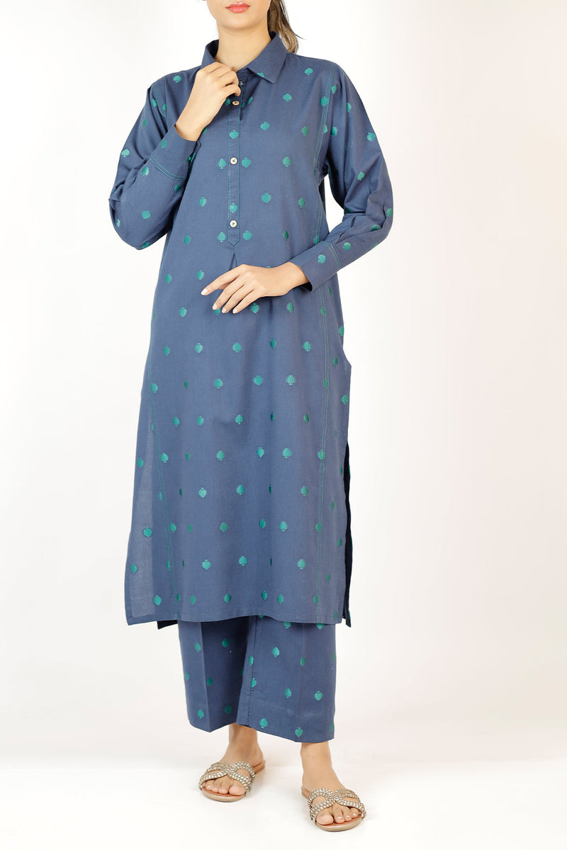 Yellow - Jacquard Cotton Blouse Piece 02