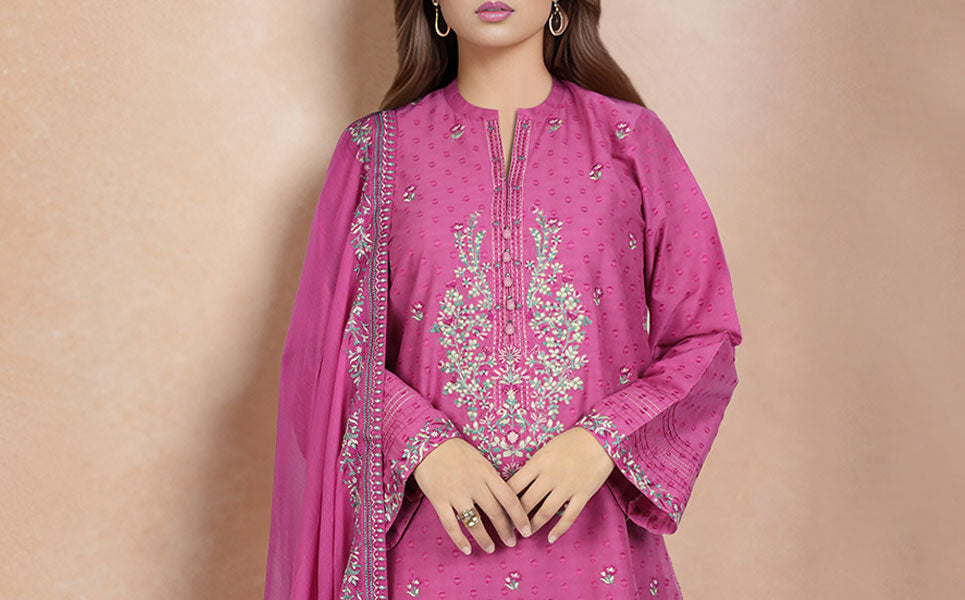 Unstitched Jacquard Cotton 2 Piece (Shirt/Trouser) – SAYA USA
