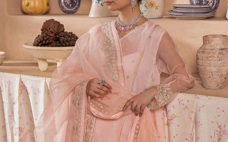 Cotton Jacquard Embroidered Stitched 2 Piece (Shirt/Trouser