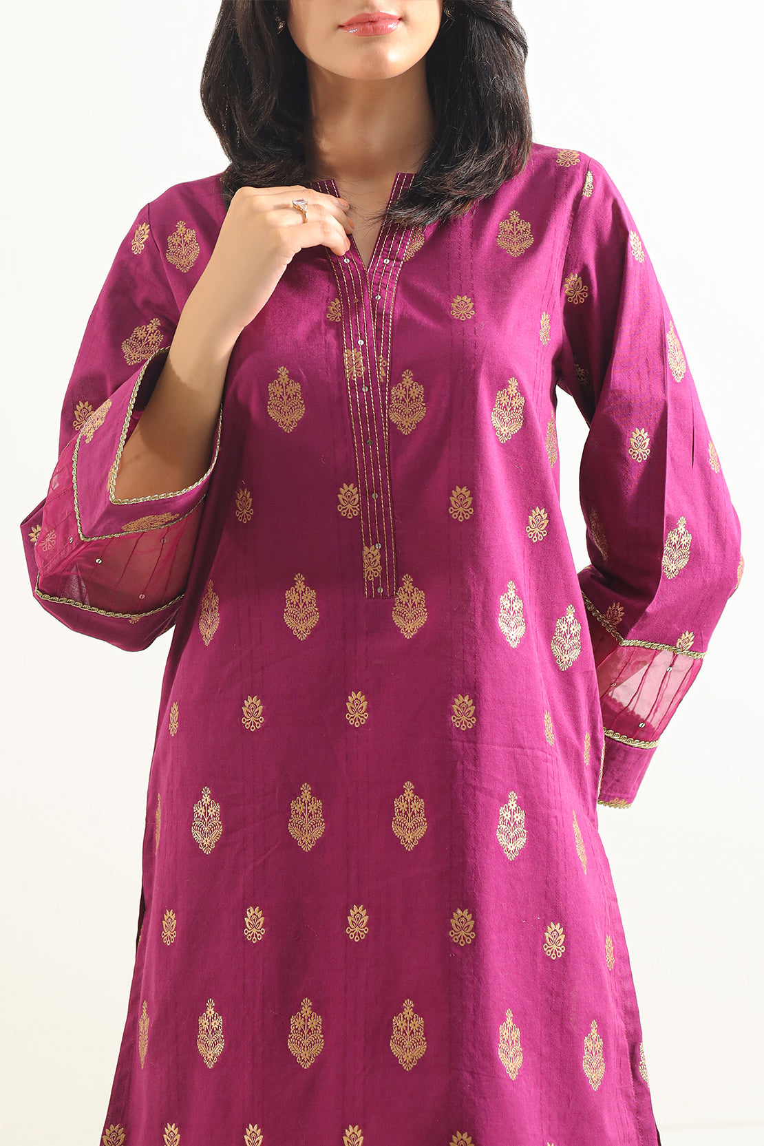 トップス saya LAGUA GEM | EYELET ZIP CUT トップス (Tシャツ・カットソー