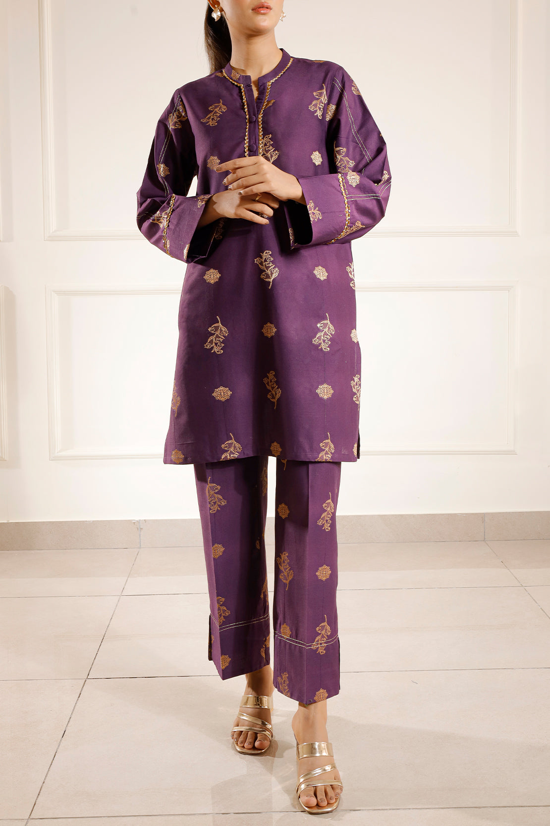 Cotton Jacquard Stitched 2 Piece (Shirt/Trouser) – SAYA USA