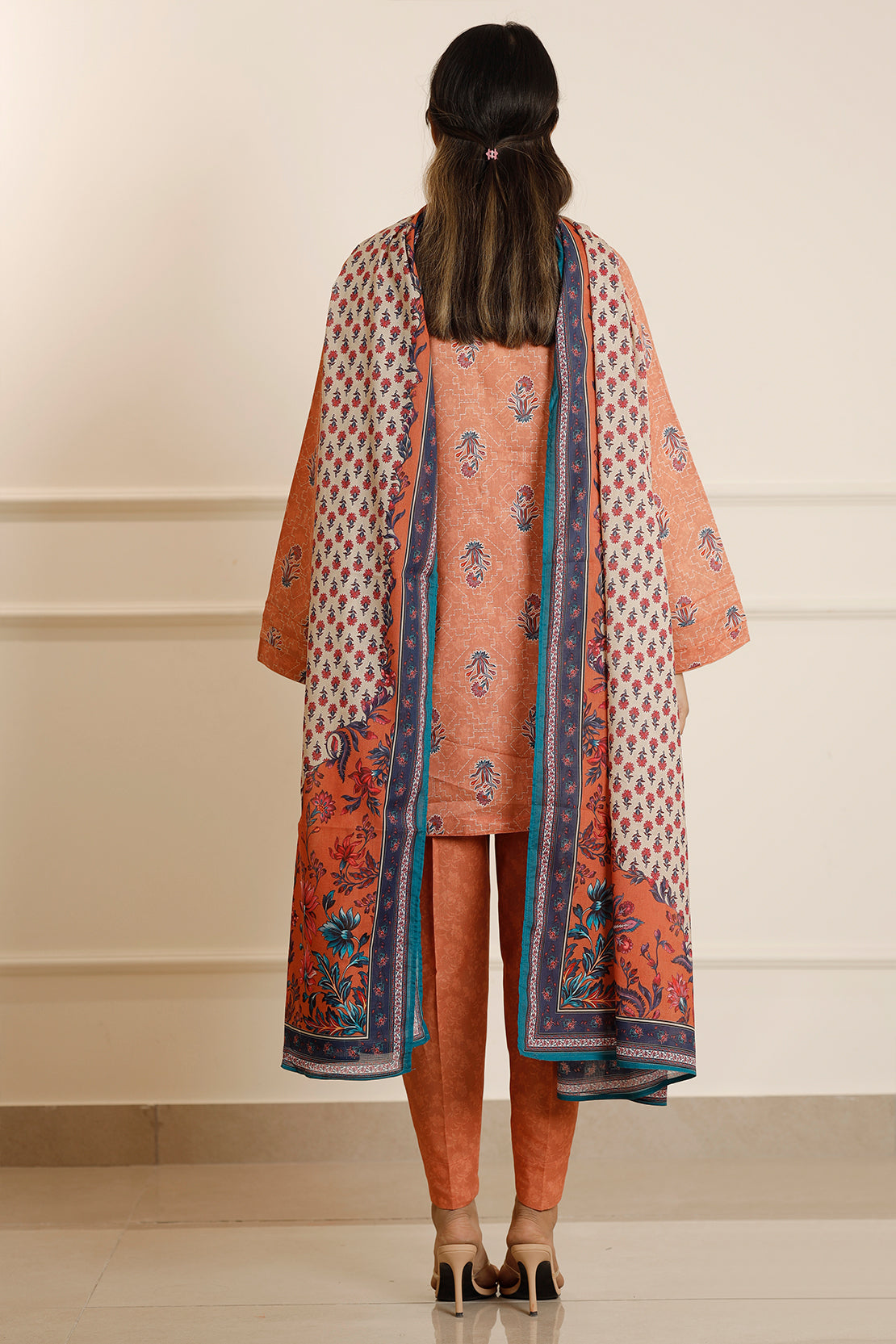 Printed Cotton Viscose Stitched 3 Piece – SAYA USA