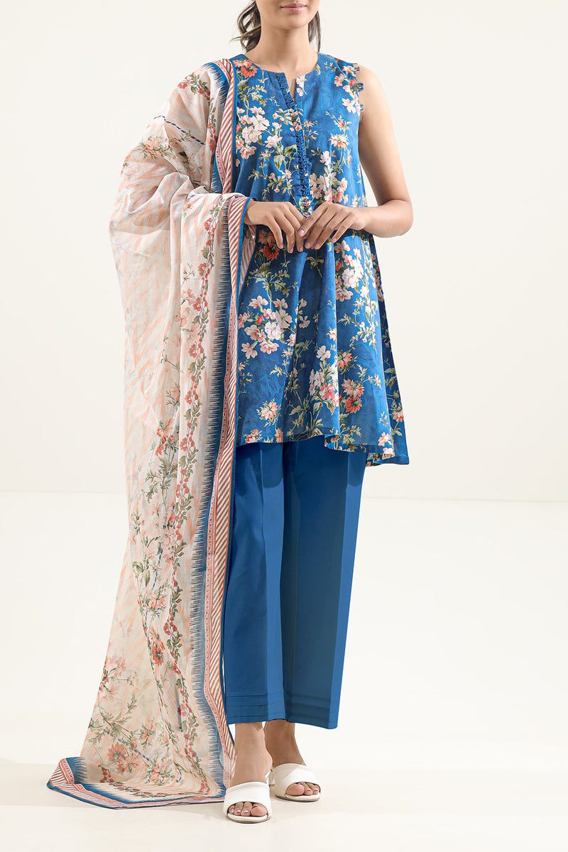Unstitched Printed Lawn 3 Piece – SAYA USA