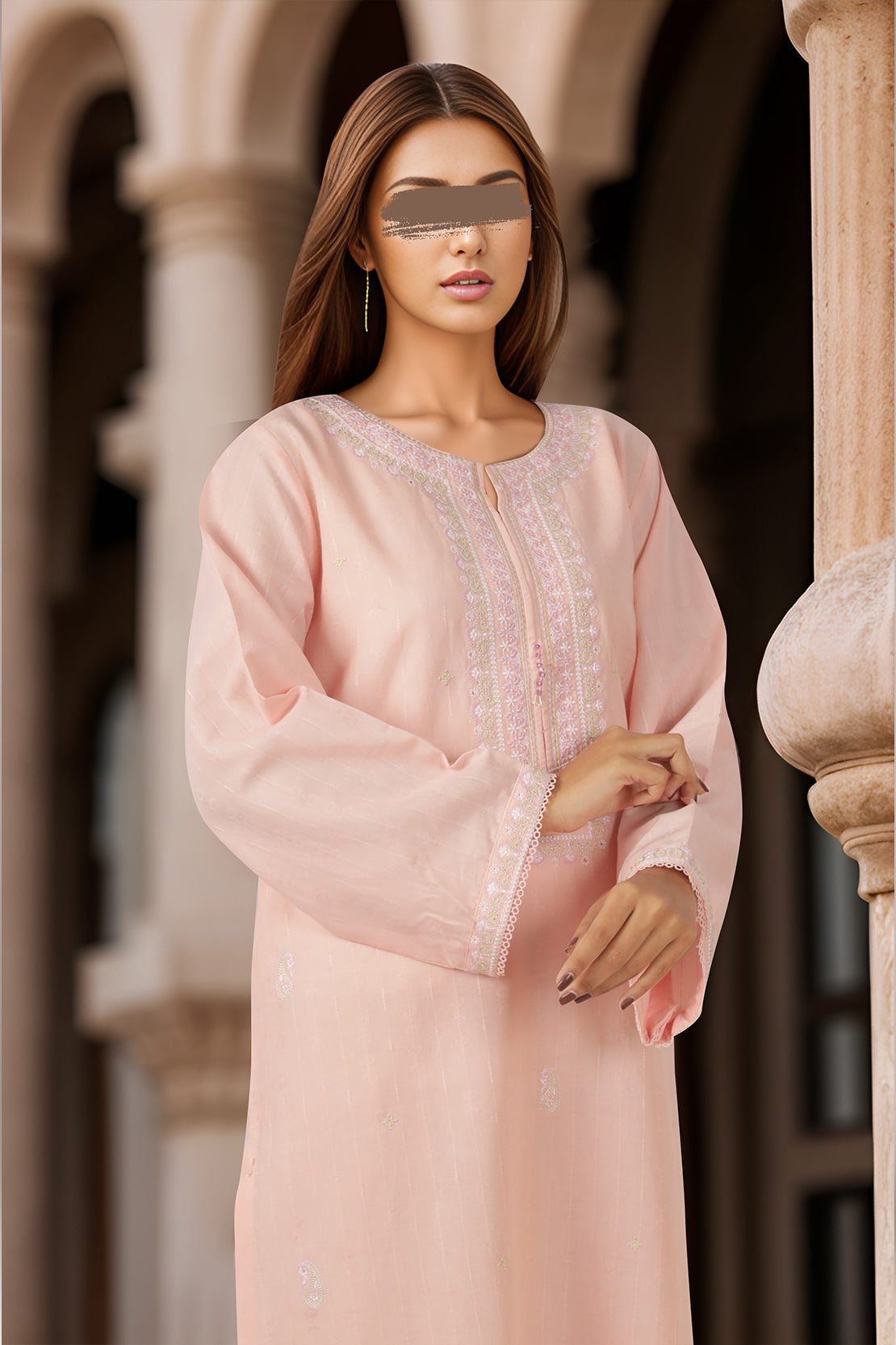 Embroidered Cotton Jacquard Stitched 2 Piece (Shirt/Trouser