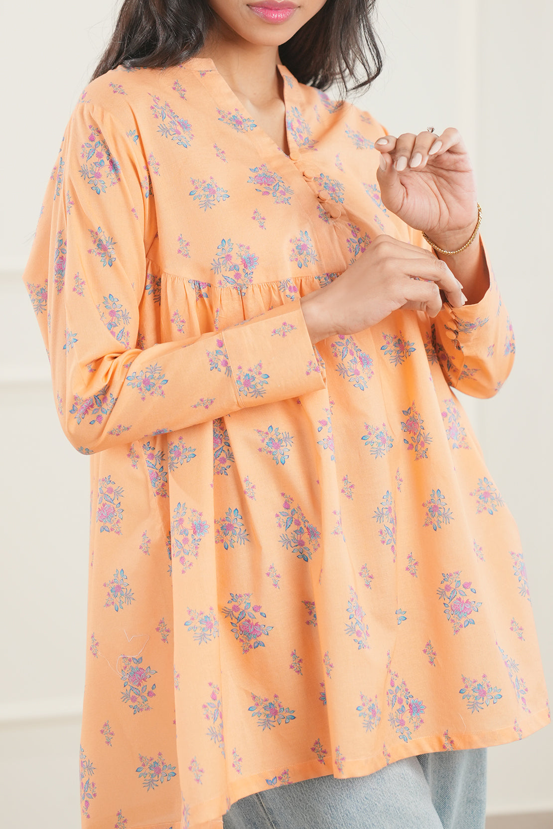 Printed Lawn Stitched Fusion Tops – SAYA USA Printed Lawn Stitched Fusion Tops – SAYA USA